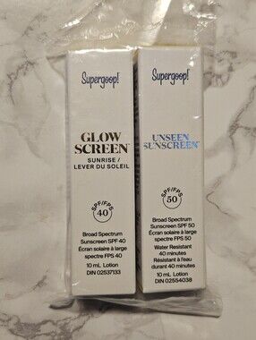 Supergoop! White Packaging Sunscreen Duo - Glow Screen & Unseen